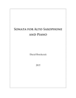 Sonata for Alto Saxophone and Piano