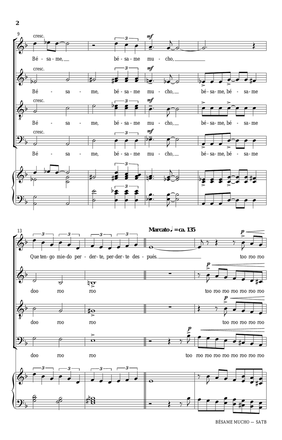 Bésame Mucho Bésame Mucho 4-Part scores gallery preview page 2