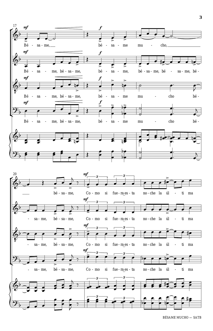 Bésame Mucho Bésame Mucho 4-Part scores gallery preview page 3