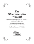 The Gloucestershire Wassail (Wassail, Wassail! All Over the Town) - brass quintet