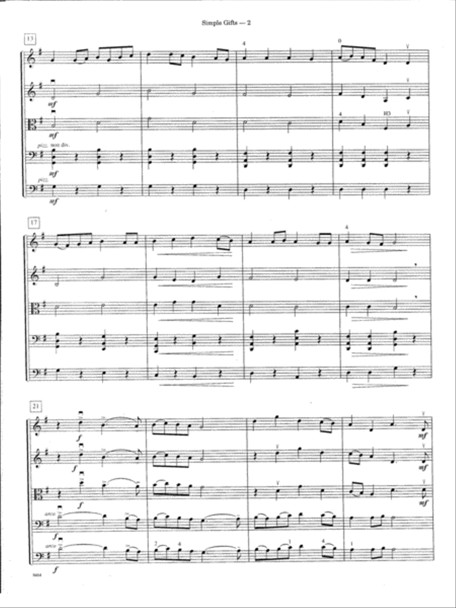 Simple Gifts - Full Score by Shaker Hymn Hymn Score - Digital Sheet Music page 2