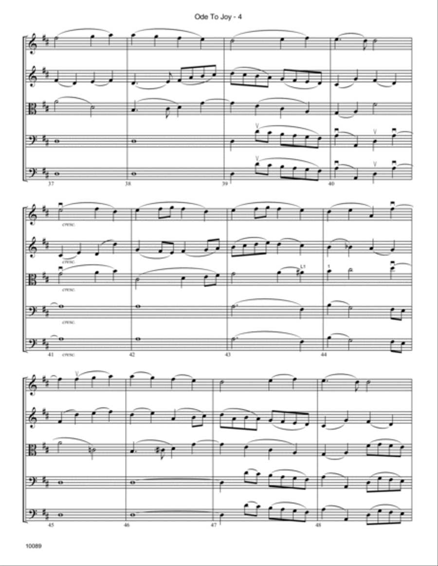 Ode To Joy (Symphony No. 9, Mvt. 4) - Full Score Score scores gallery preview page 4