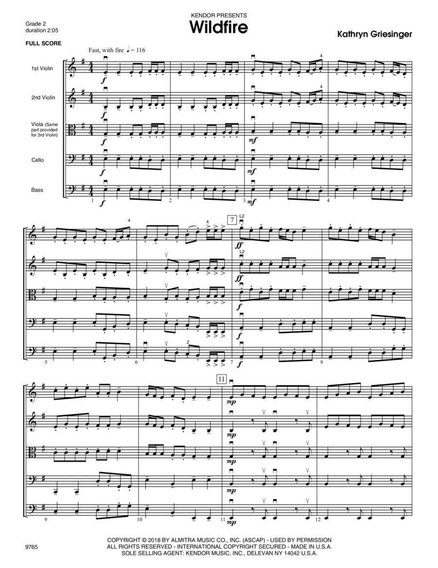 Wildfire - Full Score Score scores gallery preview page 1