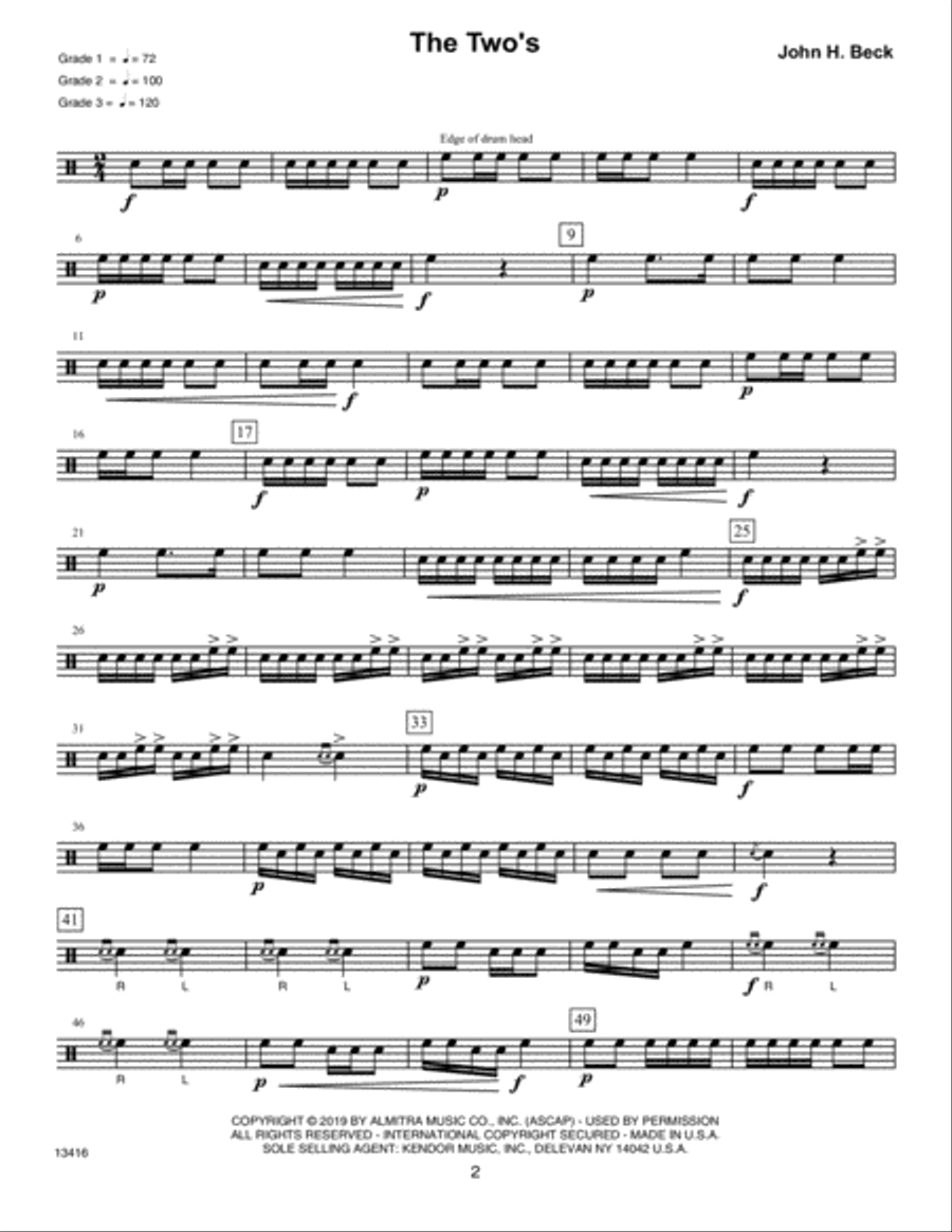 Progressive Solos For Snare Drum Percussion scores gallery preview page 2
