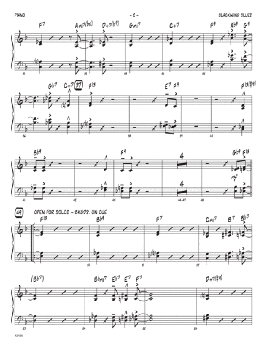 Blackwing Blues - Piano Piano scores gallery preview page 2