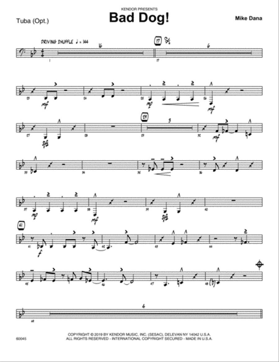 Bad Dog! - Tuba Tuba scores gallery preview page 1