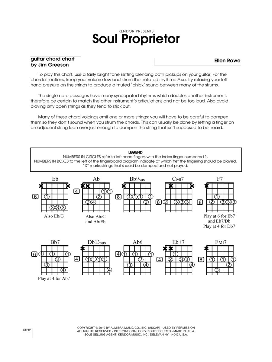 Soul Proprietor - Guitar Chord Chart Guitar scores gallery preview page 1