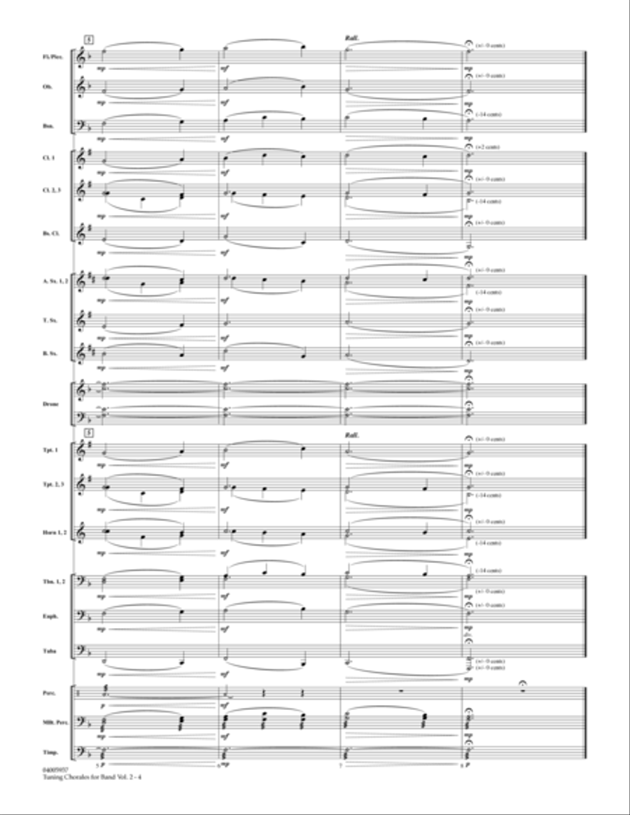 Tuning Chorales for Band, Volume 2 - Conductor Score (Full Score) Concert Band scores gallery preview page 4