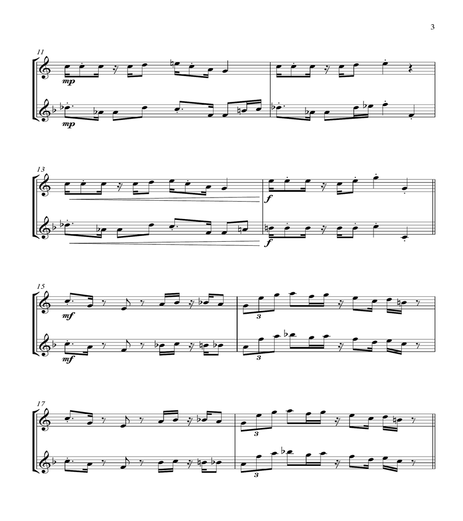 Super Mario Bros Theme Woodwind Duet scores gallery preview page 6
