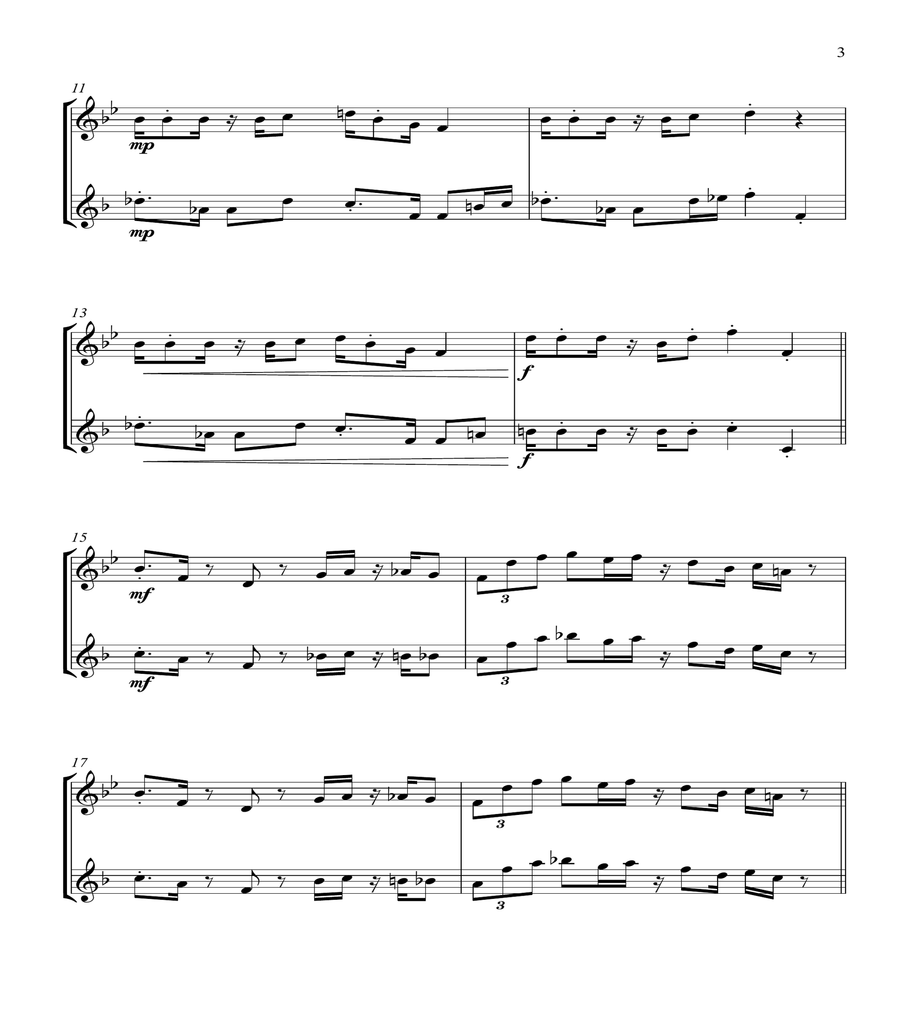 Super Mario Bros Theme Woodwind Duet scores gallery preview page 6