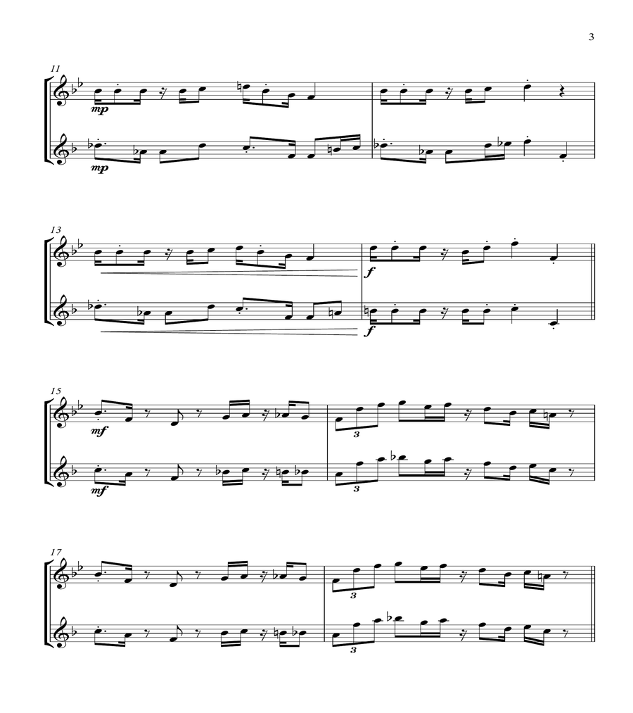 Super Mario Bros Theme Woodwind Duet scores gallery preview page 6
