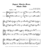 Super Mario Bros Theme Clarinet Duet scores gallery preview page 5