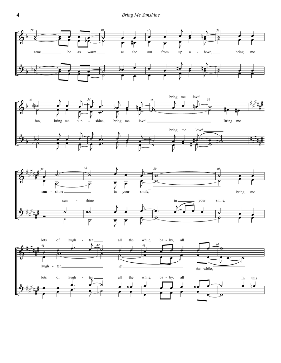 Bring Me Sunshine SSAA scores gallery preview page 4