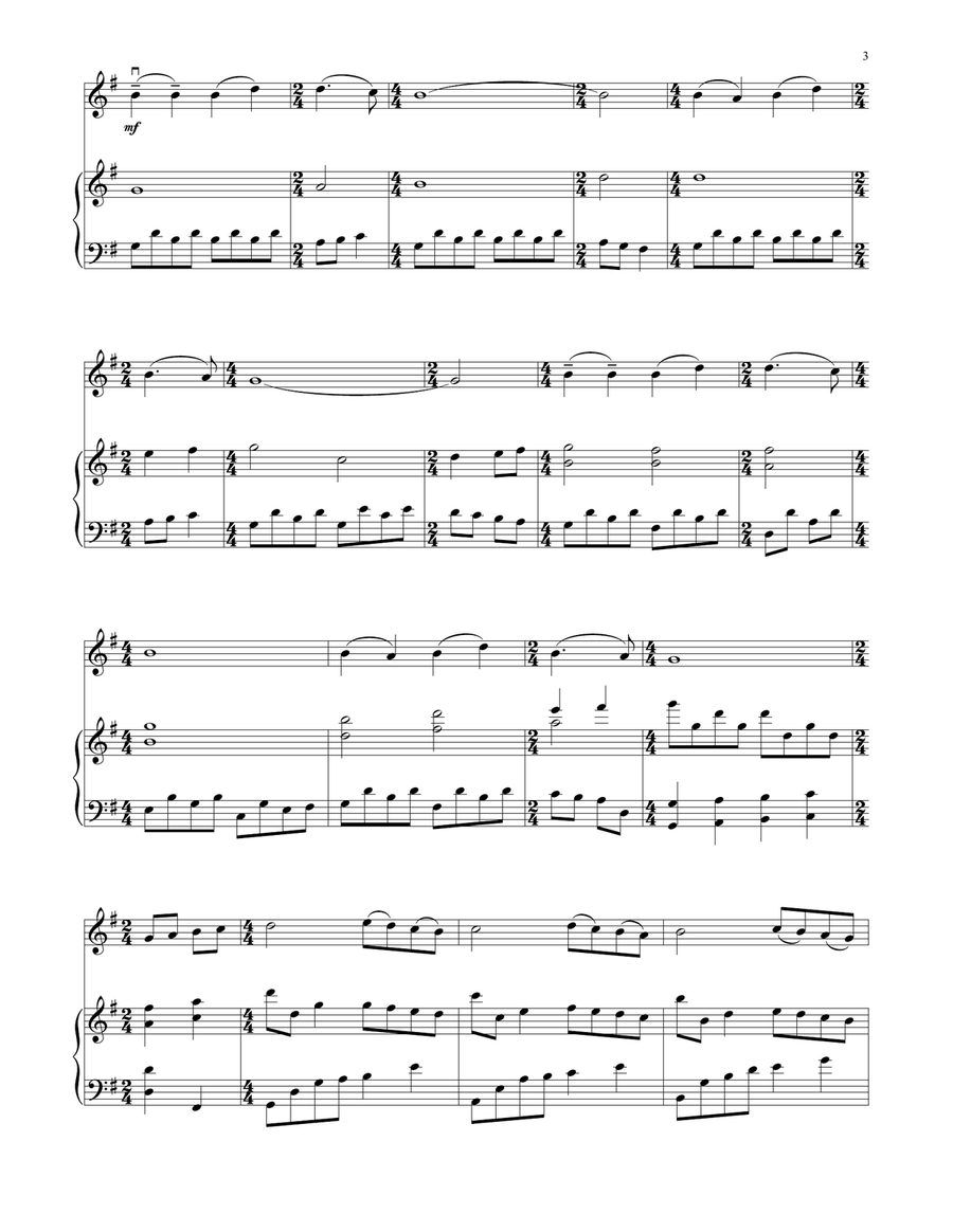 Angels We Have Heard On High Violin Solo scores gallery preview page 3