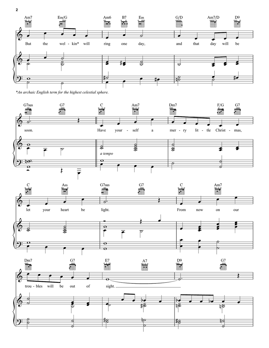 Have Yourself A Merry Little Christmas Piano, Vocal, Guitar scores gallery preview page 2