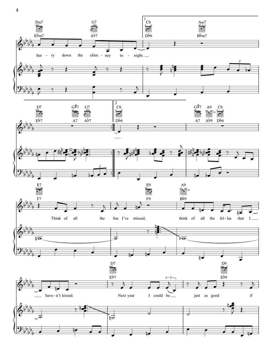 Santa Baby Santa Baby Piano, Vocal, Guitar scores gallery preview page 2
