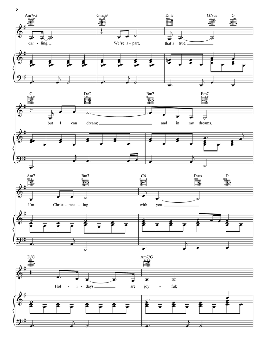 Merry Christmas, Darling Merry Christmas, Darling Piano, Vocal, Guitar scores gallery preview page 2