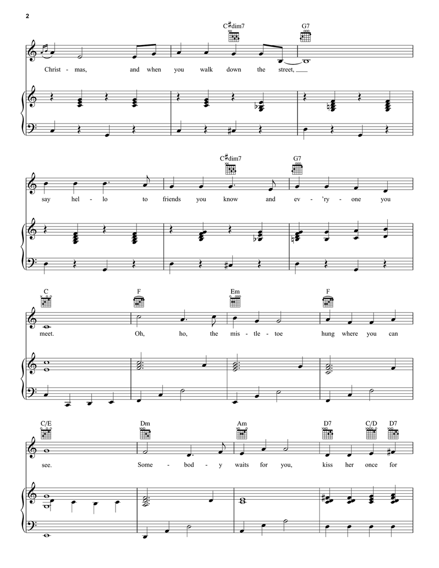A Holly Jolly Christmas A Holly Jolly Christmas Piano, Vocal, Guitar scores gallery preview page 2