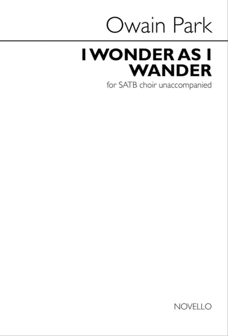 I Wonder As I Wander I Wonder As I Wander 4-Part scores gallery preview page 1