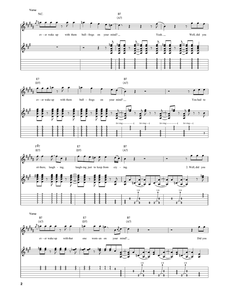 Bullfrog Blues Bullfrog Blues Electric Guitar scores gallery preview page 2