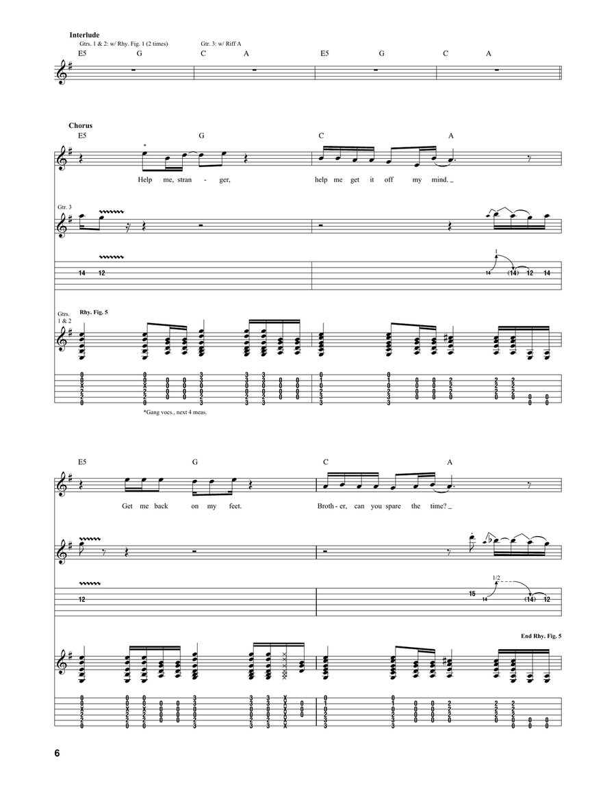 Help Me Stranger Help Me Stranger Guitar Tablature scores gallery preview page 6