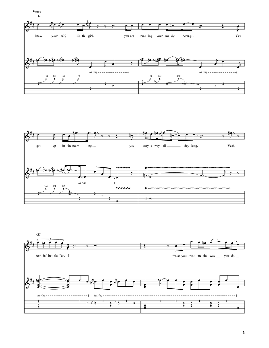 Nothin' But The Devil Electric Guitar scores gallery preview page 3