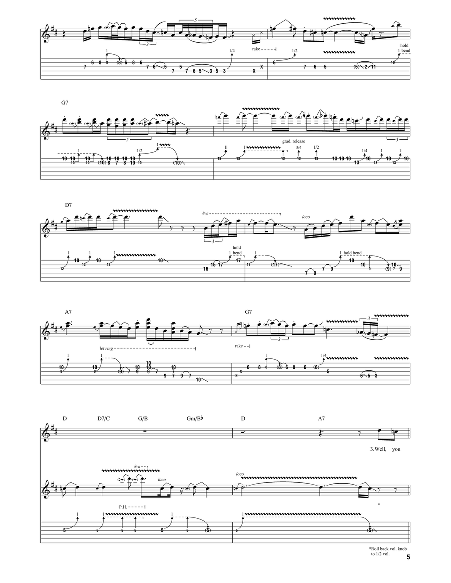 Nothin' But The Devil Electric Guitar scores gallery preview page 5