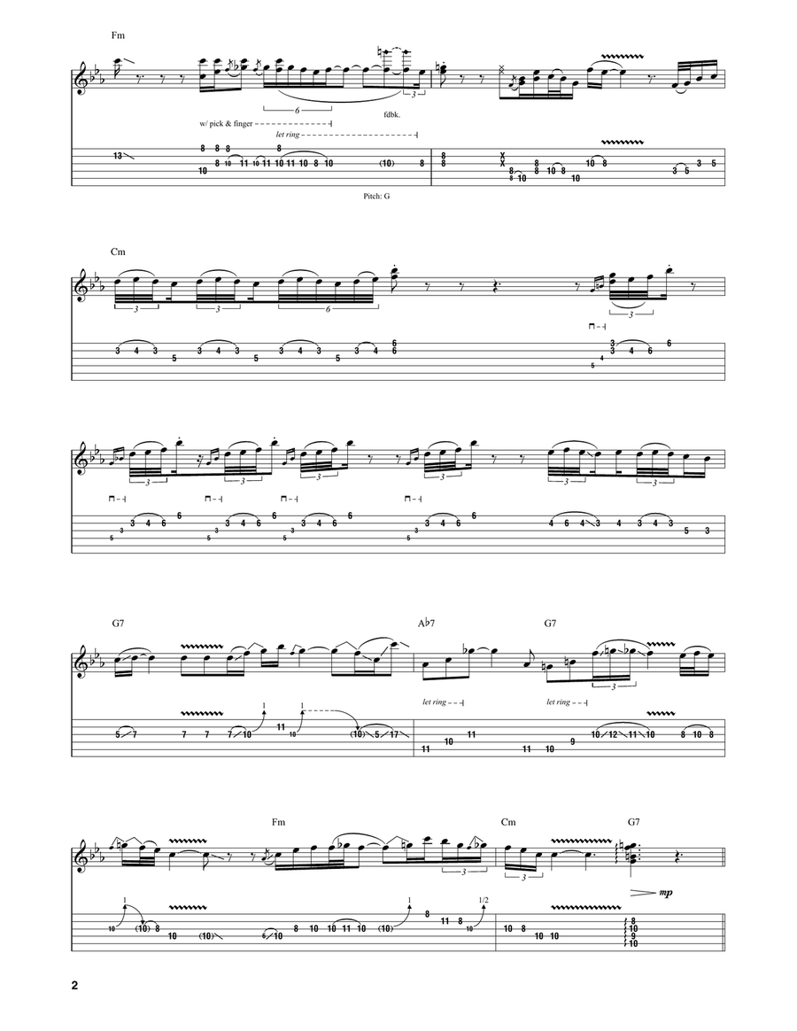 What In The World Electric Guitar scores gallery preview page 2