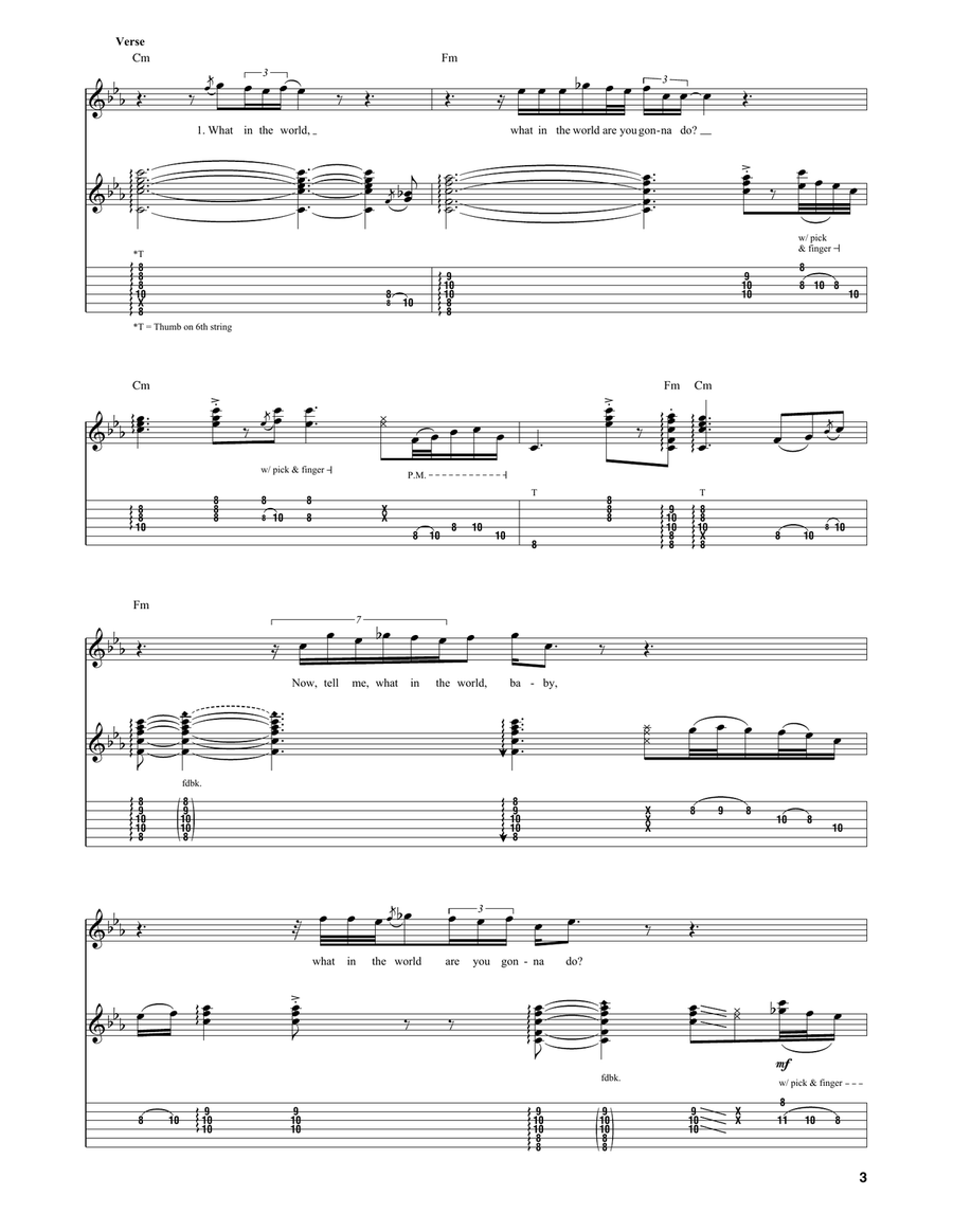 What In The World Electric Guitar scores gallery preview page 3