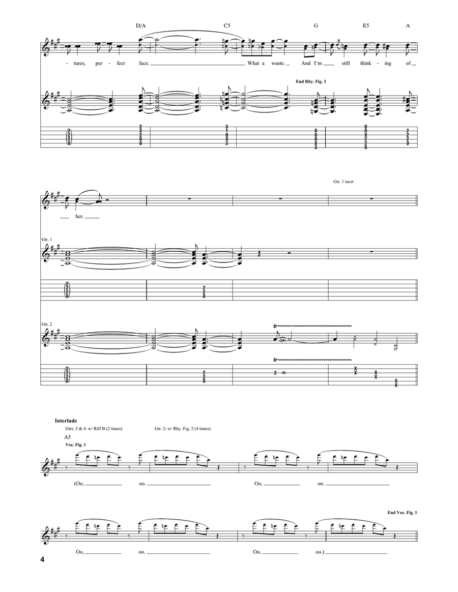 Bored And Razed Guitar Tablature scores gallery preview page 4