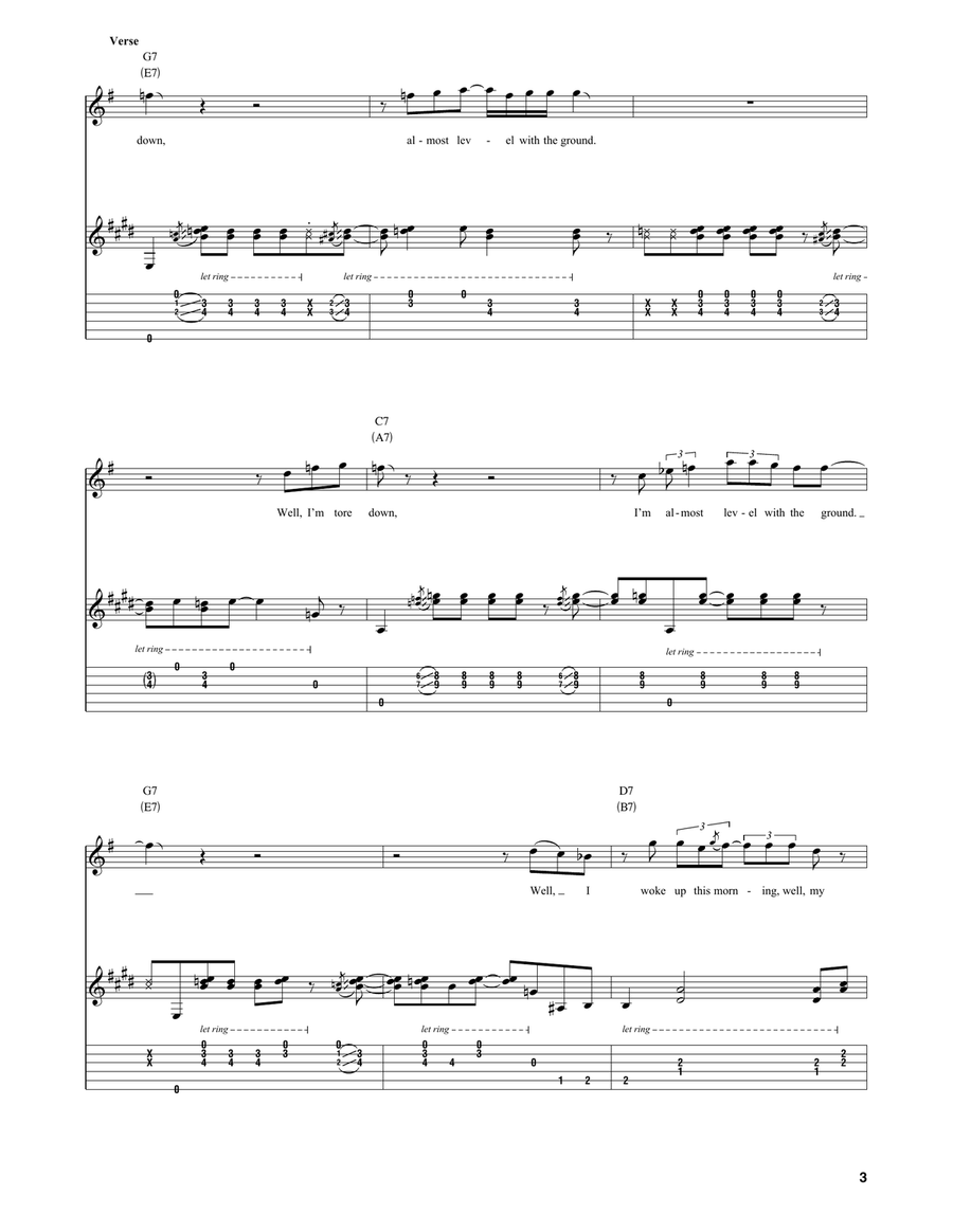 I'm Tore Down I'm Tore Down Electric Guitar scores gallery preview page 3