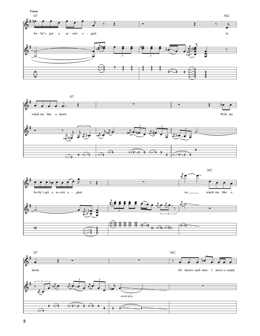 Secret Agent Secret Agent Electric Guitar scores gallery preview page 2