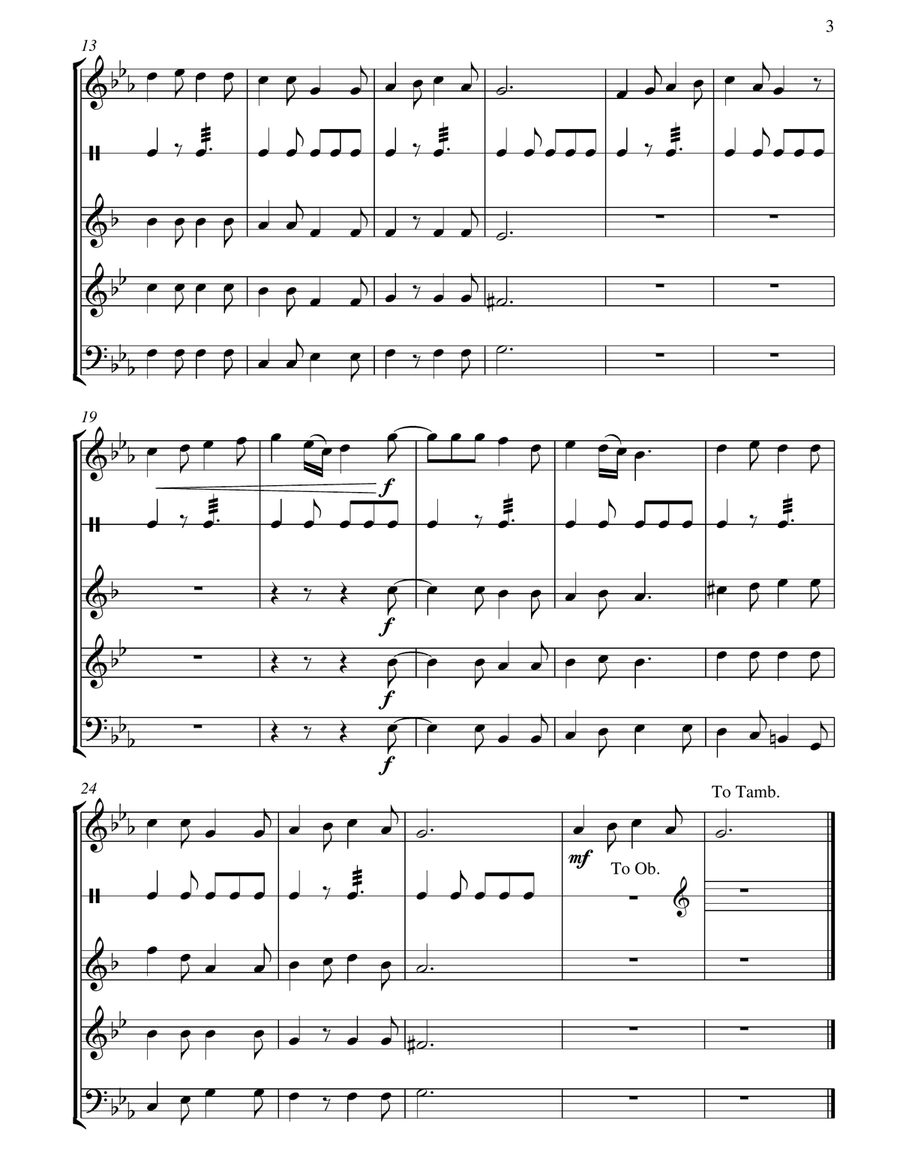 Trouvères and Minnesingers: Wind Quintet Woodwind Quintet scores gallery preview page 4