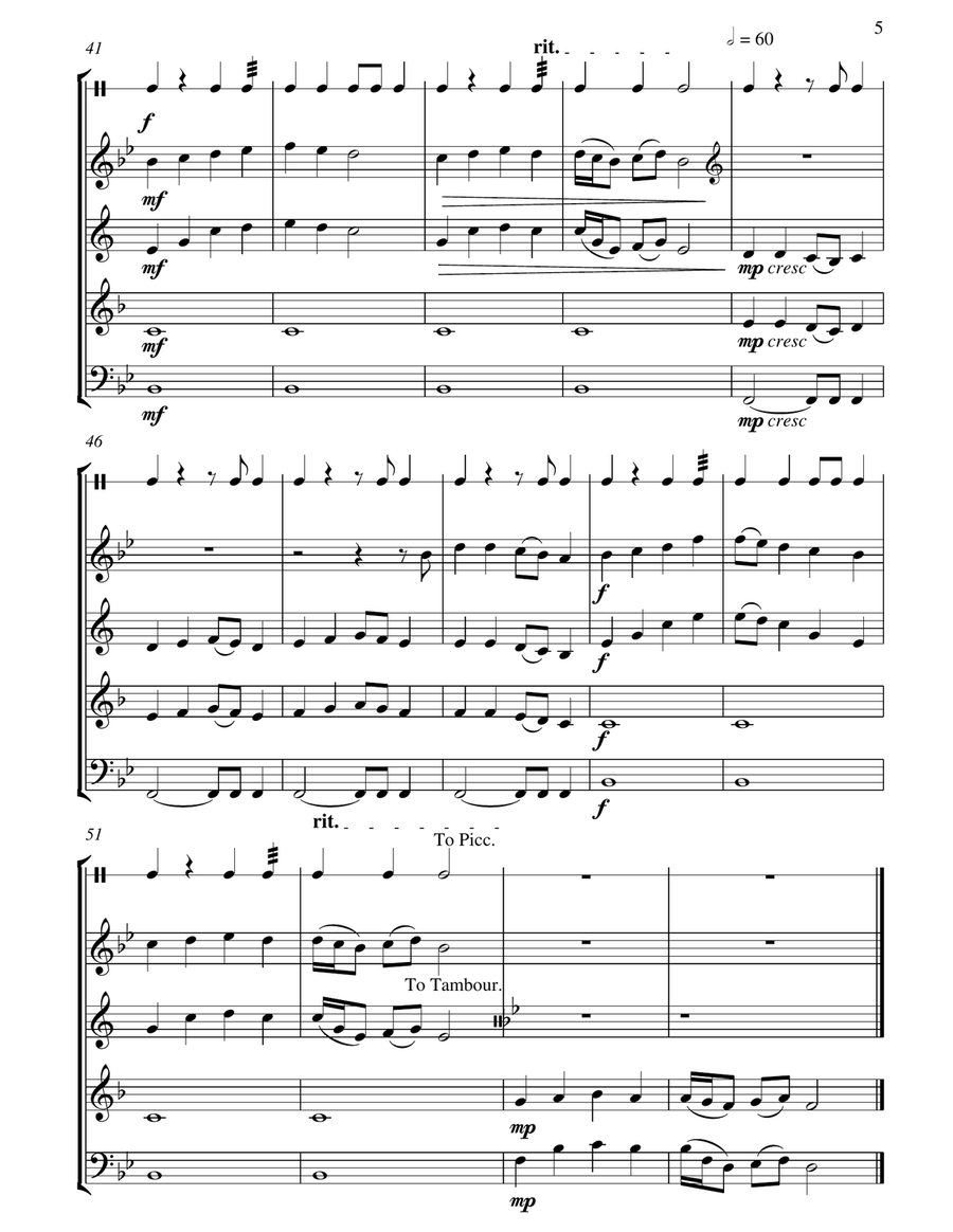 Trouvères and Minnesingers: Wind Quintet Woodwind Quintet scores gallery preview page 6
