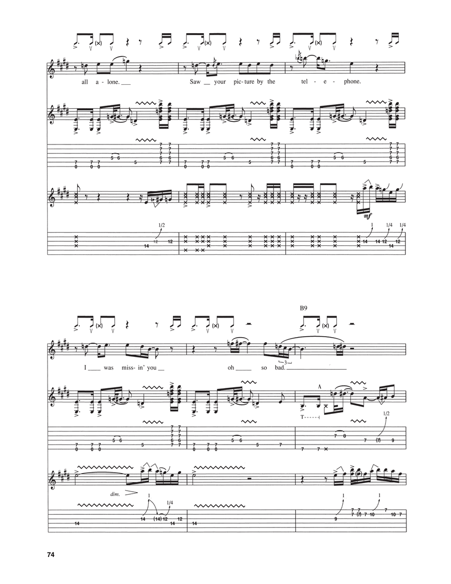 Telephone Song Telephone Song Electric Guitar scores gallery preview page 3