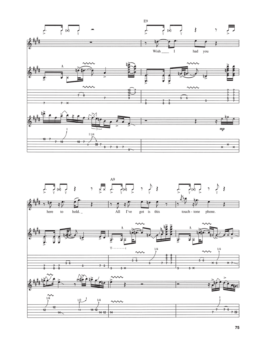 Telephone Song Telephone Song Electric Guitar scores gallery preview page 4
