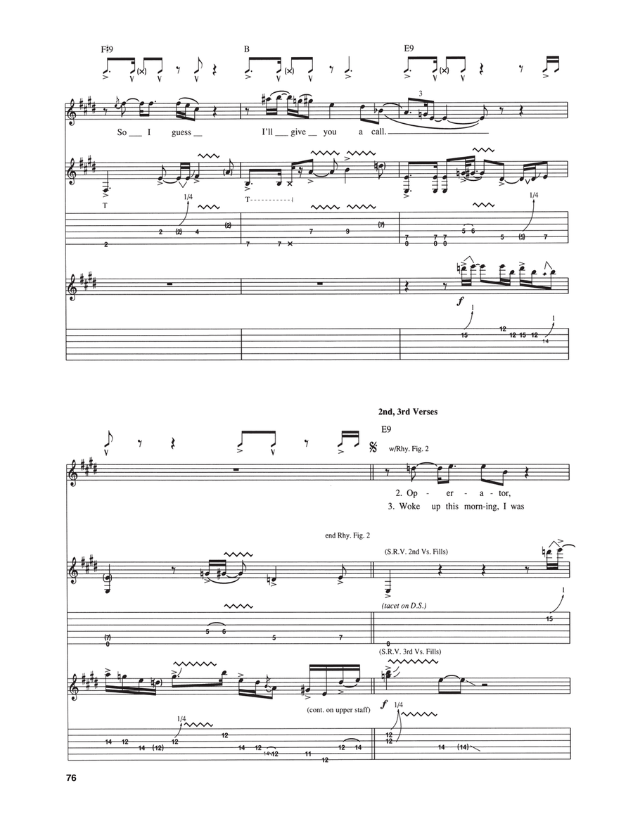 Telephone Song Telephone Song Electric Guitar scores gallery preview page 5
