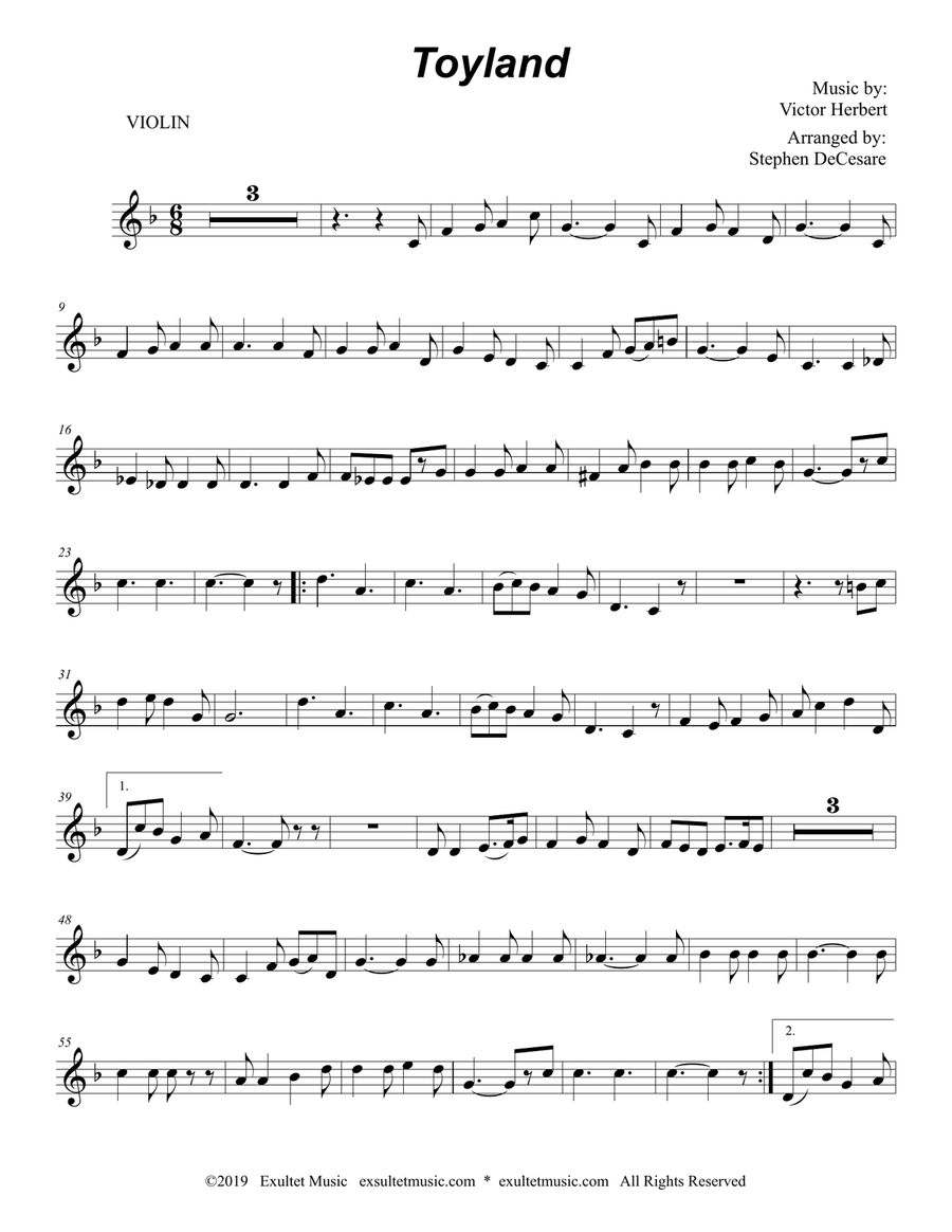 Toyland (Duet for Violin and Cello) Piano Trio scores gallery preview page 4