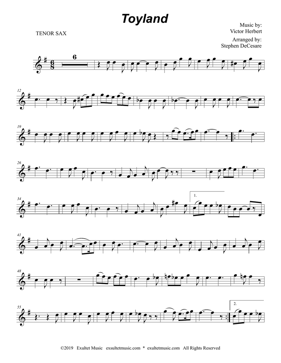 Toyland (Duet for Soprano and Tenor Saxophone) Woodwind Duet scores gallery preview page 4