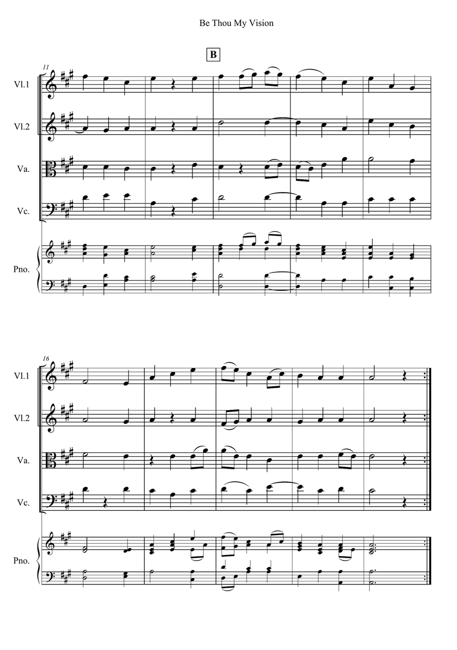 Be Thou My Vision Be Thou My Vision Piano Quintet scores gallery preview page 2