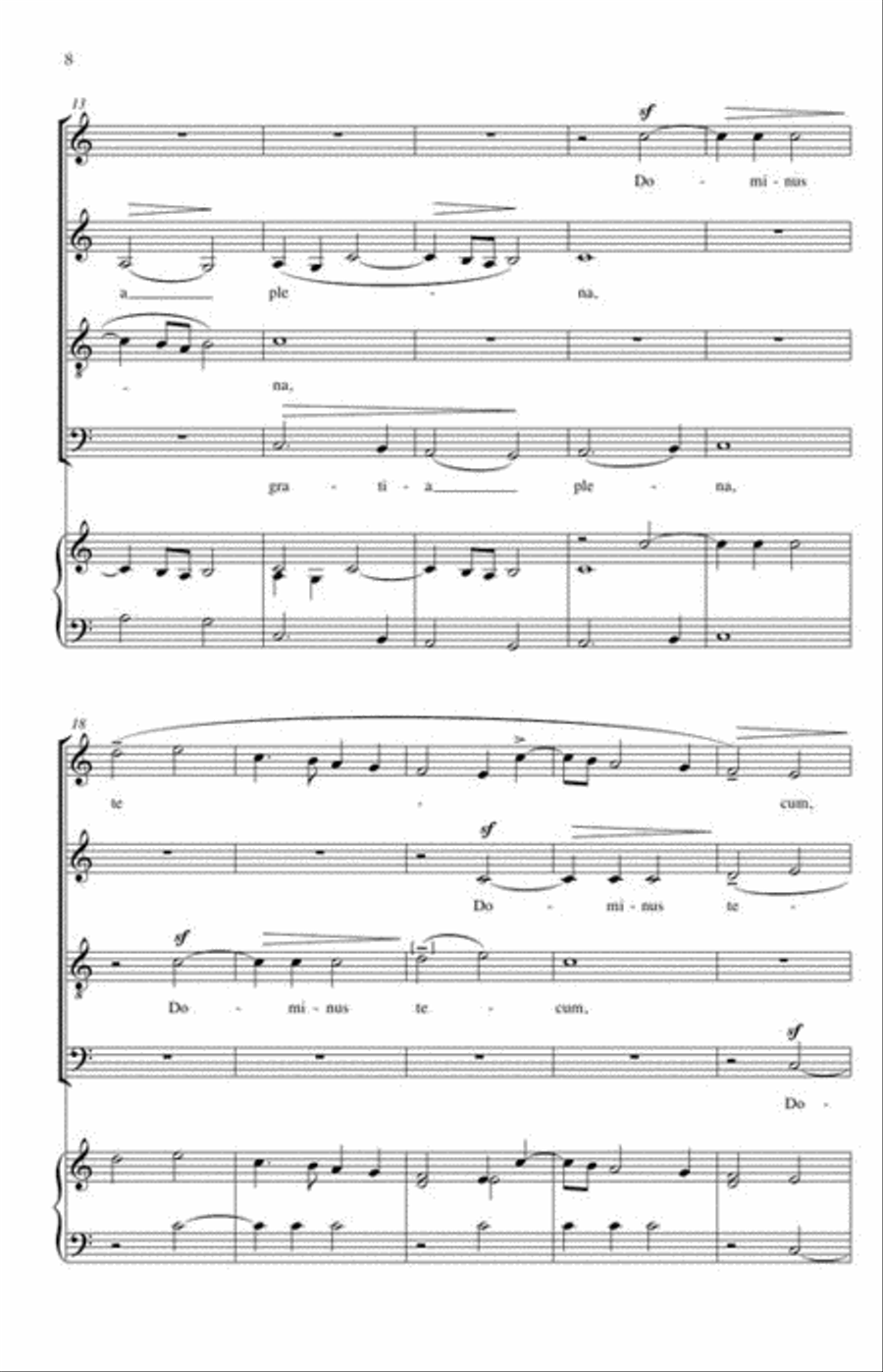 Ave Maria - Satb A Cappella 4-Part scores gallery preview page 6