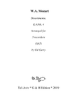 Divertimento, K.439b, 4 (arrangement for recorders)