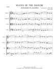 Waves of the Danube arranged for level 3 players. four part string ensemble