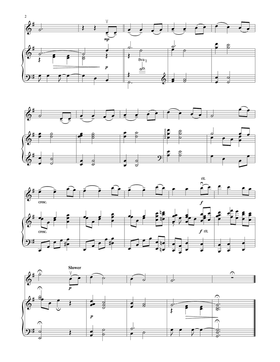 Infant Holy, Infant Lowly Violin Solo scores gallery preview page 2