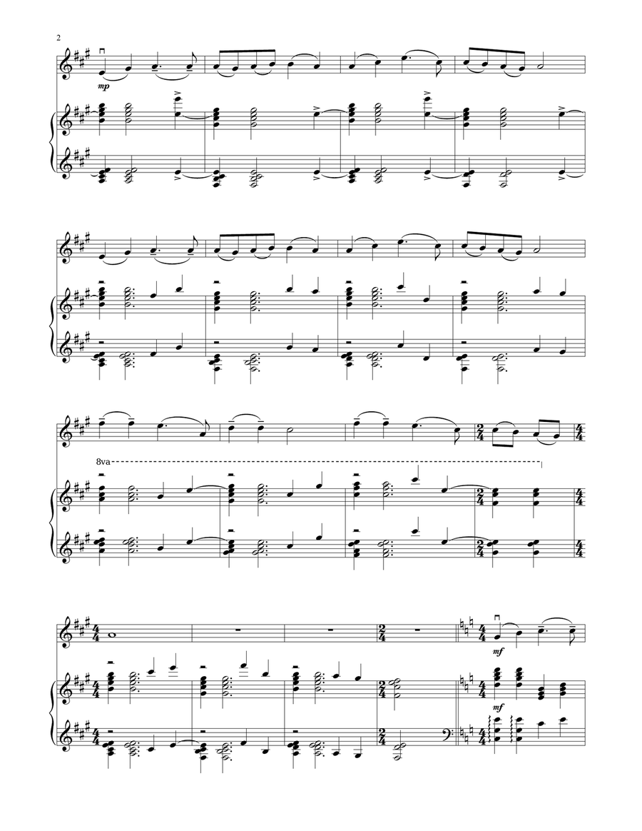 Once In Royal David's City Violin Solo scores gallery preview page 2