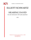 [Schwartz] Hearing David