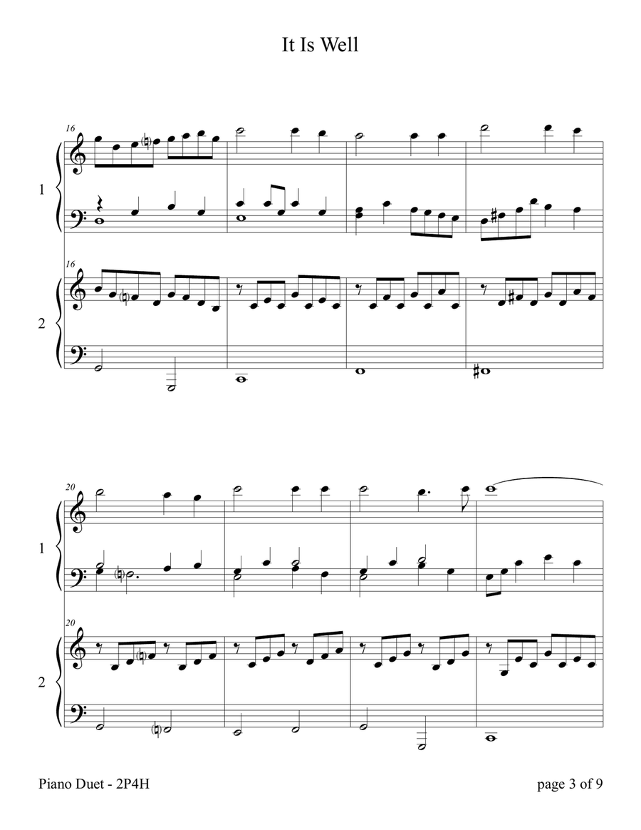 It Is Well with My Soul (2 Pianos, 4 Hands Duet) 2 Pianos, 4-Hands scores gallery preview page 5