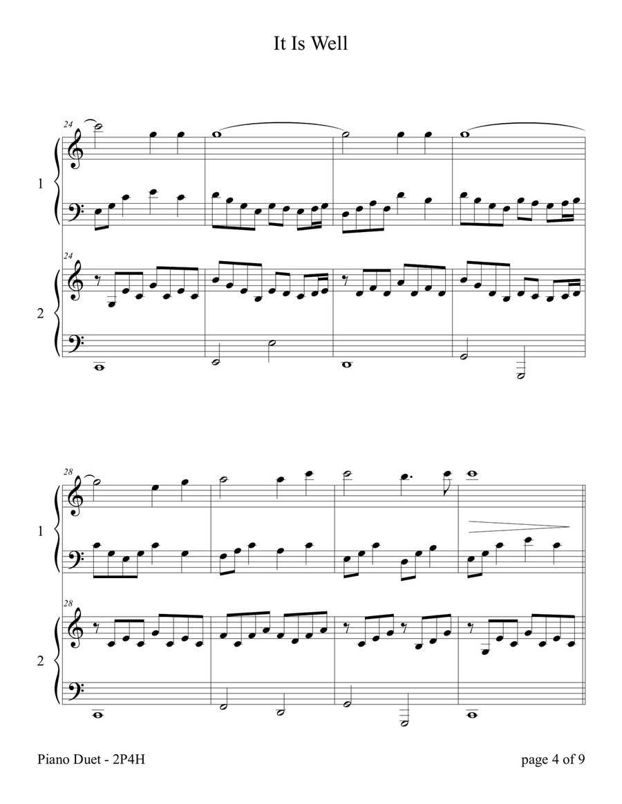 It Is Well with My Soul (2 Pianos, 4 Hands Duet) 2 Pianos, 4-Hands scores gallery preview page 6