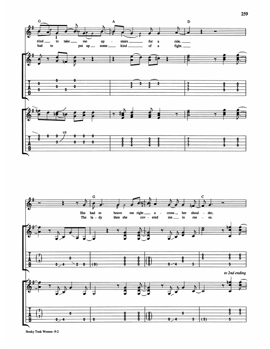 Honky Tonk Women Honky Tonk Women Acoustic Guitar scores gallery preview page 2