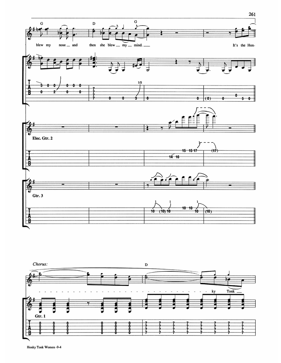 Honky Tonk Women Honky Tonk Women Acoustic Guitar scores gallery preview page 4